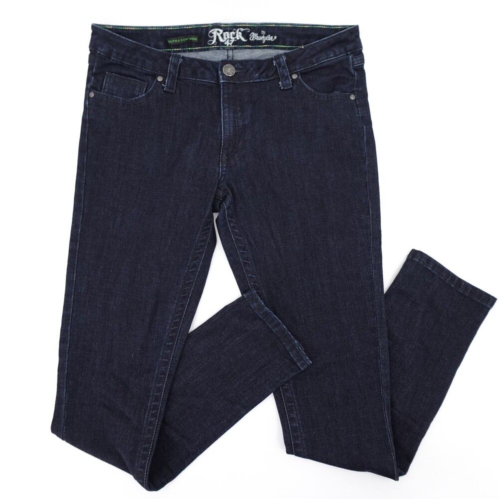 Rock 47 Wrangler Jeans Womens 31 Blue Ultra Low Rise Western Denim Pants